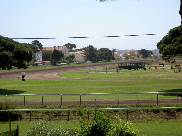 vue sur le champ de course